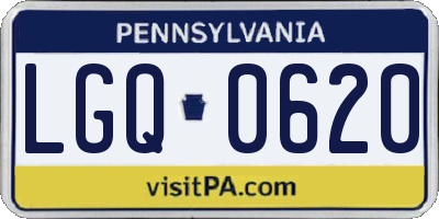 PA license plate LGQ0620