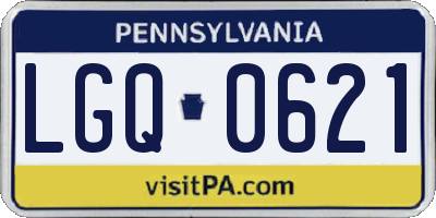 PA license plate LGQ0621