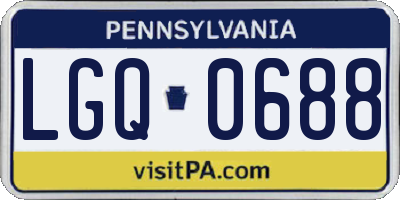 PA license plate LGQ0688