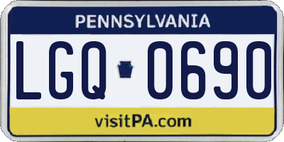 PA license plate LGQ0690