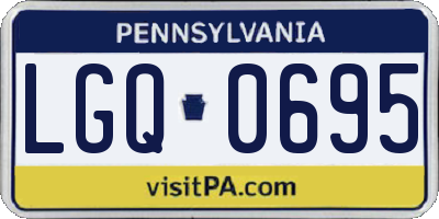 PA license plate LGQ0695