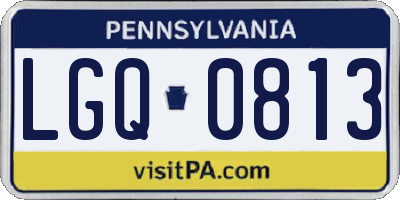 PA license plate LGQ0813