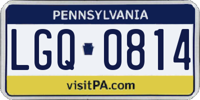 PA license plate LGQ0814