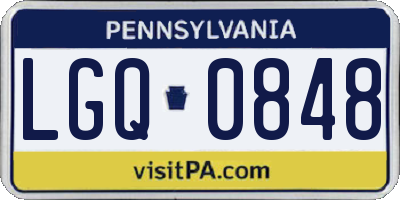 PA license plate LGQ0848