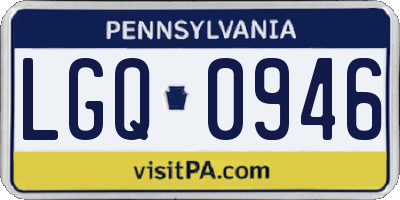 PA license plate LGQ0946
