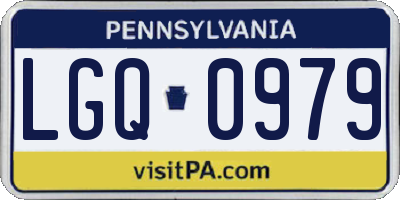 PA license plate LGQ0979