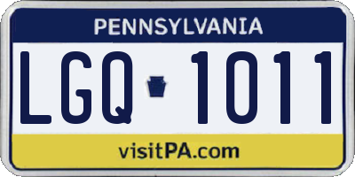 PA license plate LGQ1011