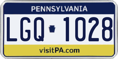 PA license plate LGQ1028