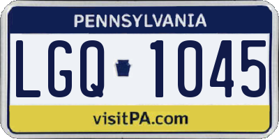 PA license plate LGQ1045