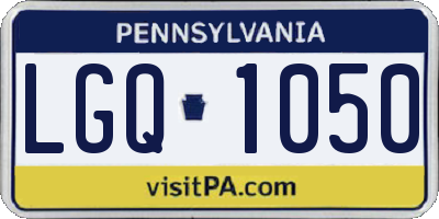 PA license plate LGQ1050