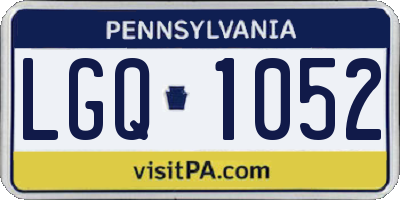 PA license plate LGQ1052