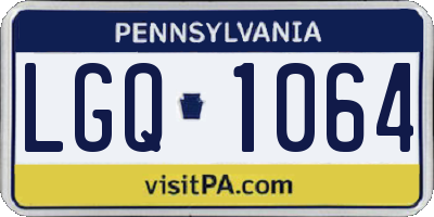 PA license plate LGQ1064