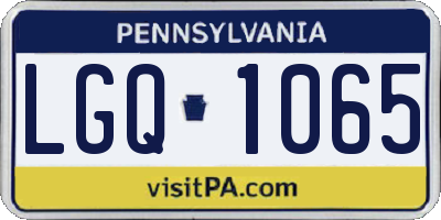 PA license plate LGQ1065