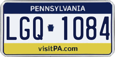 PA license plate LGQ1084