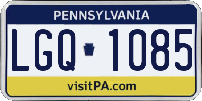 PA license plate LGQ1085