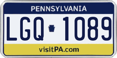 PA license plate LGQ1089