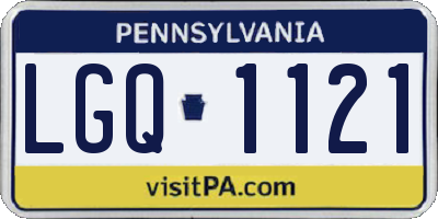 PA license plate LGQ1121