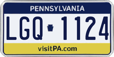 PA license plate LGQ1124