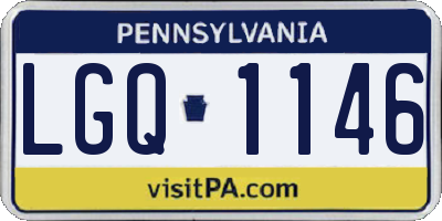 PA license plate LGQ1146