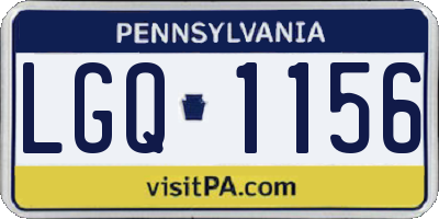 PA license plate LGQ1156