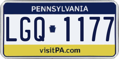 PA license plate LGQ1177