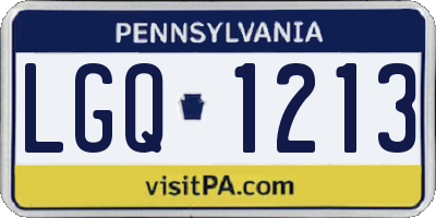 PA license plate LGQ1213