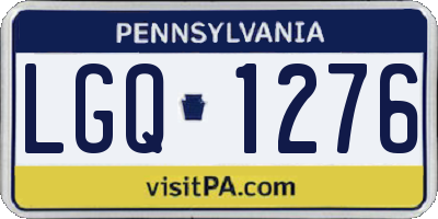 PA license plate LGQ1276