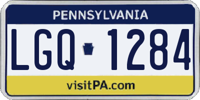 PA license plate LGQ1284