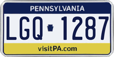 PA license plate LGQ1287