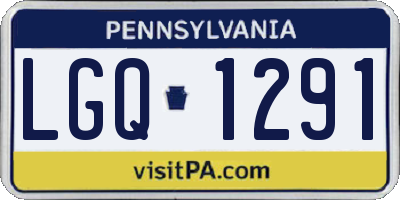 PA license plate LGQ1291