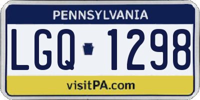 PA license plate LGQ1298