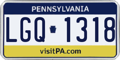 PA license plate LGQ1318
