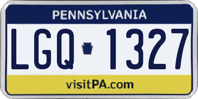 PA license plate LGQ1327