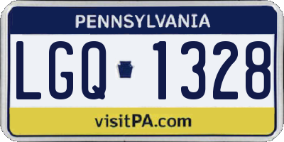 PA license plate LGQ1328