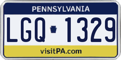 PA license plate LGQ1329