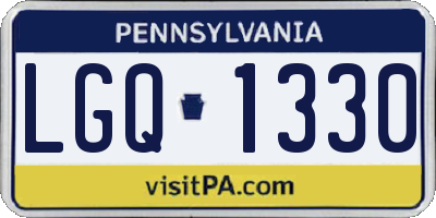 PA license plate LGQ1330