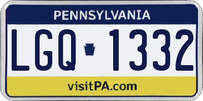 PA license plate LGQ1332