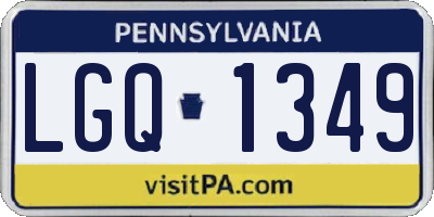 PA license plate LGQ1349