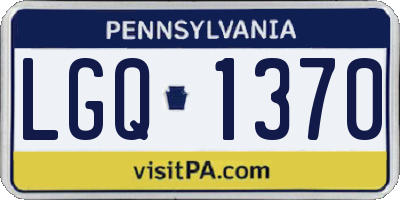 PA license plate LGQ1370