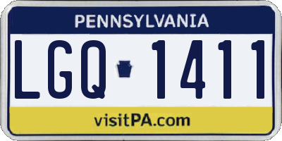 PA license plate LGQ1411