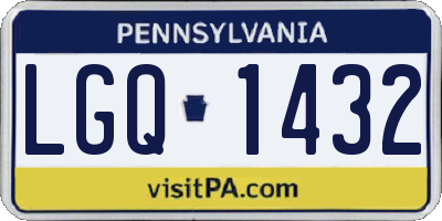 PA license plate LGQ1432