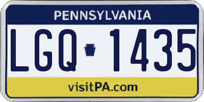 PA license plate LGQ1435