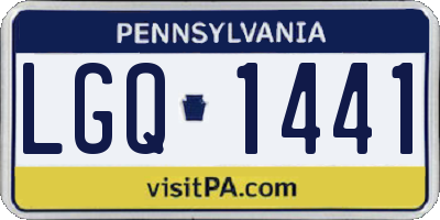 PA license plate LGQ1441