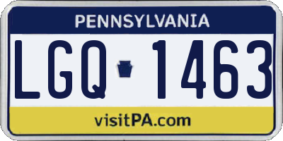 PA license plate LGQ1463