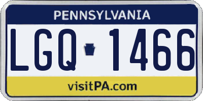 PA license plate LGQ1466