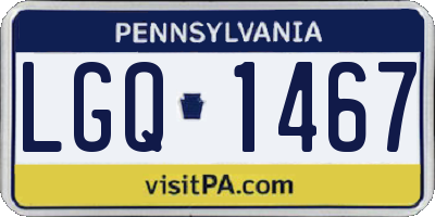 PA license plate LGQ1467