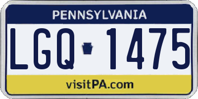 PA license plate LGQ1475