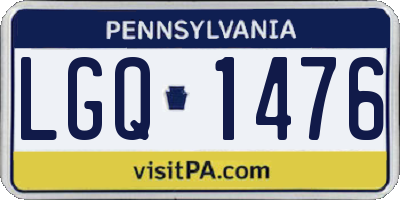 PA license plate LGQ1476