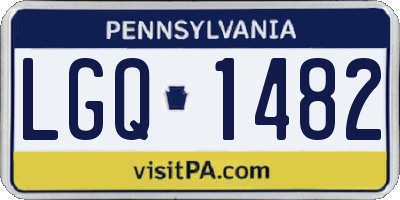 PA license plate LGQ1482