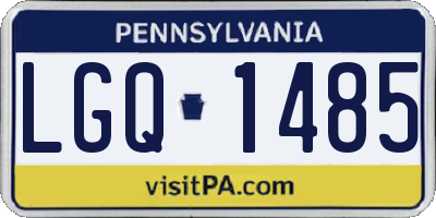 PA license plate LGQ1485
